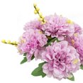 thumbnail image 4 of Centro de mesa de flores artificiales, mesa para el hogar, decoración floral, banquete de boda, tela de seda, flor falsa, púrpura Advancent HA6703-04B, 4 of 6