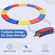 Gymax 12FT Trampoline Spring Cover w/Split Design Waterproof Surface EPE Foam Padding Multicolor