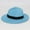 Sky Blue, variant on Clearance Under $10 TMOYZQ Outdoor Sun Protection for Women Men Beach Cowboy Hat Spring Summer Shade Solid Color Straw Hat Lightweight Jazz Caps