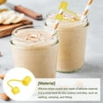 thumbnail image 6 of 12Pack Straw Cover Cap, Yellow Silicone Straw Tips Cover Fits 10mm/0.39" OD Drinking Straws, 6 of 6