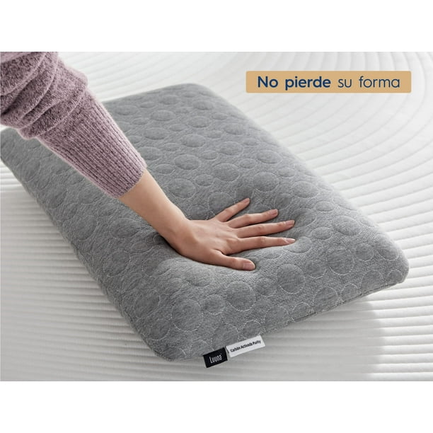 Luuna Almohada Purity Carbon Activado tamano Regular 100 Memory Foam de Alta Densidad con infusion de carbon para un Mejor Descanso. Antialer Luuna NA Walmart en linea