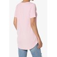 thumbnail image 4 of TheMogan Women's PLUS Basic Crew Neck Round Hem Short Sleeve Draped Jersey Tee, 4 of 6