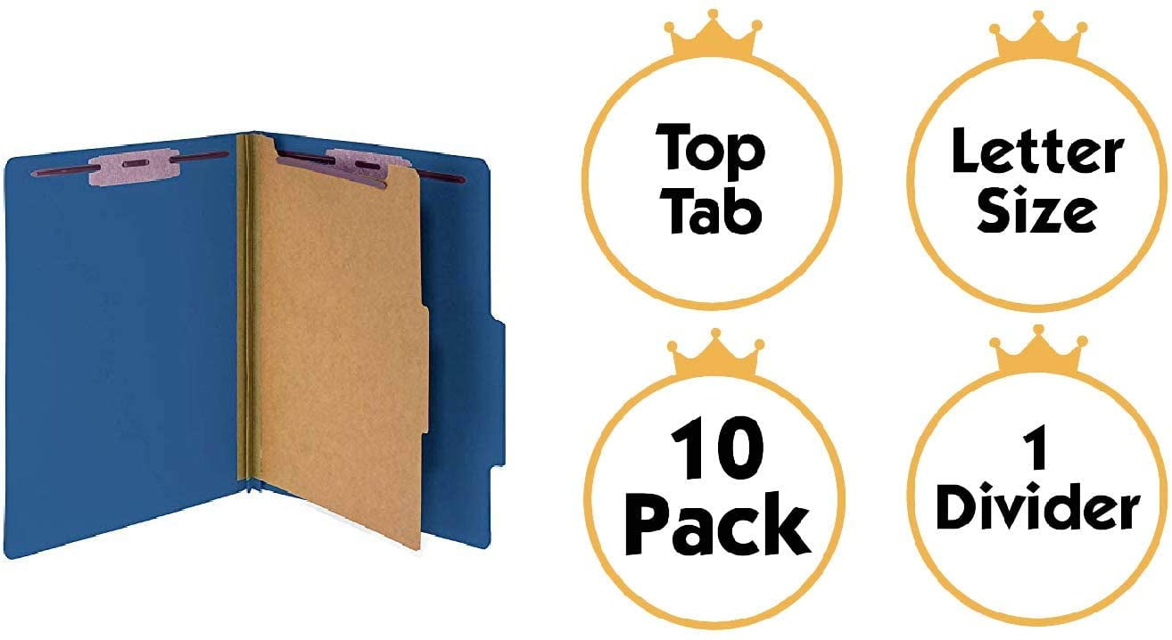 Full Side Tab with 2 Fasteners in Positions 1 and 3 for Shelf Filing Manila File Folder The File King Box of 50 Legal Size 