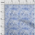 thumbnail image 2 of oneOone Georgette Viscose Medium Blue Fabric Abstract Floral Craft Projects Decor Fabric Printed By The Yard 42 Inch Wide-1ra, 2 of 5