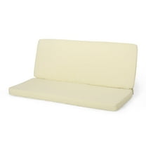 GDF Studio Eydan Outdoor Water Resistant Fabric Loveseat Cushions, Cream