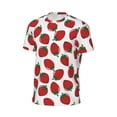 thumbnail image 6 of Wukai Hand Drawn Strawberry Print Men's Short-Sleeved Mesh T-Shirt,Quick-Dry Short Sleeve Workout T-Shirt-X-Large, 6 of 8