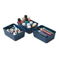 thumbnail image 5 of (4 pack) Mainstays Plastic Set of 3 Flexible Drawer Storage Organizers, 7" x 5.2" x 2.9", Blue, Designed to Help with Kitchen Organization and Accessibility, 5 of 12