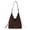 Coffee, variant on HUISZJ Retro Suede Shoulder Bag, PU Leather Slouchy Handbag, Large Capacity Tote Bag for Women Travel Work (Black)