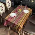 thumbnail image 4 of Boho Yellow Ethnic Geometric Pattern Rectangle Tablecloth 60"x120",Waterproof Polyester Rectangle Table Cloth, Wipeable Spillproof Polyester Tablecloth for Dining, Camping, Indoor and Outdoor, 4 of 6