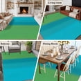 thumbnail image 5 of Green Blue Ombre Striped Area Rugs 6'x9', Washable Small Throw Rugs for Kitchen Dining room, Modern Color Vertical Indoor Outdoor Rug Non-Slip Low Pile Carpet Runner Reversible Floor Mats, 5 of 8