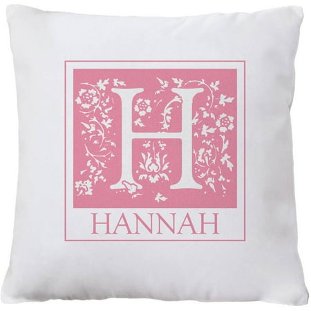 Personalized Initial Throw Pillow Available In Pink Or Teal Walmart
