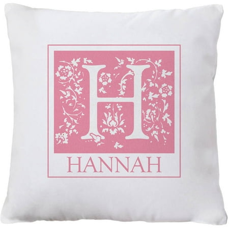 Personalized Initial Throw Pillow, Available in Pink or