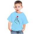 thumbnail image 4 of Wavsuf Kids T-Shirts Girls and Boys Solid Printed Casual Summer Blue Shirts Size 4-5 Years, 4 of 4