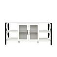 thumbnail image 6 of JERFIT 80 inch Industrial Farmhouse TV Stand with Storage, White Entertainment Center for Living Room, Modern Wood & Metal TV Console for up to 80 inch TVs, 6 of 10