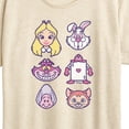 thumbnail image 3 of Alice in Wonderland - Character Face Grid - Women's Short Sleeve Graphic T-Shirt, 3 of 5