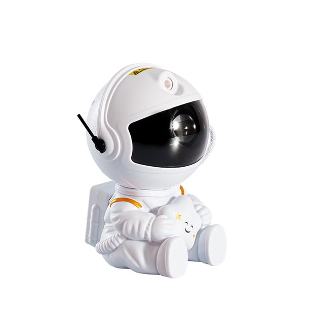 Star Projector Galaxy Night Light - Astronaut Lamp Projector, Starry Sky Nebula Ceiling Lamp with Remote Control, Star-Holding Model (White)