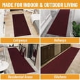 thumbnail image 6 of Ottomanson Non-Slip Hallway Runner Rug 2'7" x 8' Indoor/Outdoor Custom Size Utility Carpet for Garage, Red Ribbed, 6 of 8
