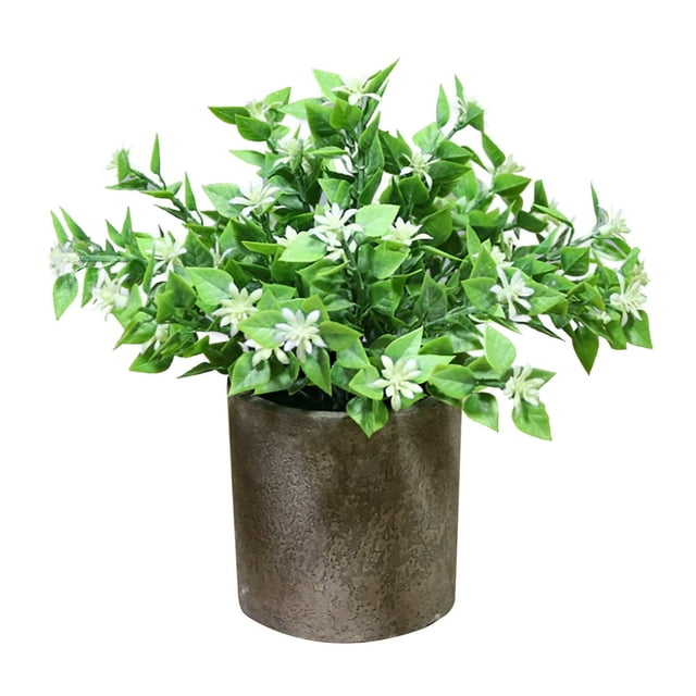 Bonsaï simulation Pulpe Fleurs Fausses Jasmin pour Plantes Vertes de Bureau