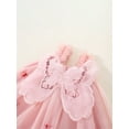 thumbnail image 5 of Lnzyyephy Toddler Baby Girl Summer Tulle Dress, Sleeveless 3D Butterfly Wing Sleeveless A-Line Beach Wedding Party Dress, 5 of 9