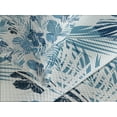 thumbnail image 4 of Ambesonne Leaf Quilted Bedspread Set 3 Pcs, Hawaiian Flowers Palm Tree, Queen Size, Dark Blue Lilac, 4 of 5