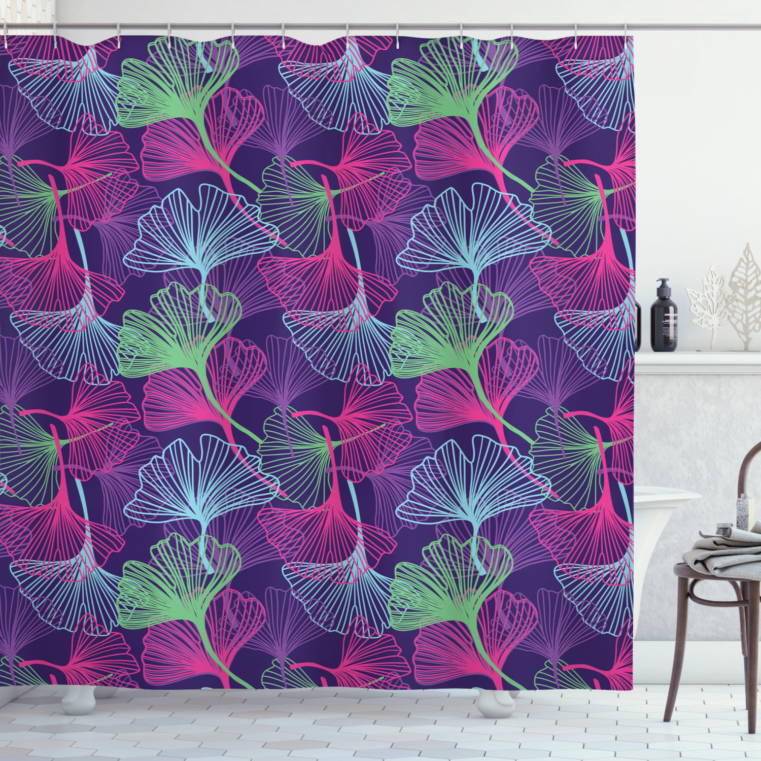 Exotic Mandala Fantasy Meditation Mushroom Waterproof Fabric Shower Curtain Set 