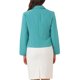 thumbnail image 3 of BLAZER CHIC para Mujeres, Abierto al Frente, Traje de Verano Corto para el Trabajo, Chaqueta Ligera Azul Lago Sólido XL, 3 of 6