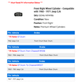 thumbnail image 2 of Front Right Wheel Cylinder - Compatible with 1960 - 1971 Jeep CJ6 1961 1962 1963 1964 1965 1966 1967 1968 1969 1970, 2 of 2
