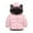 Pink, variant on Reversible Hooded Jacket for Girls Warm Winter Coat with Bear Ears Soft Double Thickened Outerwear for Toddler Youth,2-3 Years
