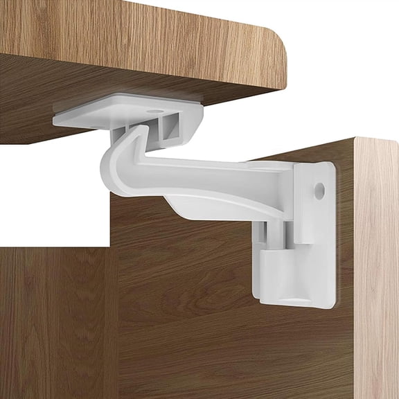 Upgraded Invisible Cabinet Latch Locks - No Drilling or Tools Required, Cupboard Drawers Latches, Works with Most Cabinets and Drawers - Adhesive Easy Installation