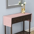 thumbnail image 4 of Rose Gold Blush Pink Hemstitch Table Runner Farmhouse Decor 14 x 54 Polyester Linen, 4 of 6