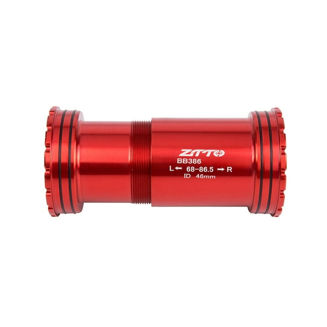 Bottom Bracket 24 EVO Threaded Lock Press Fit Aluminum/Alloy Cycling Accessory Bicycle Components for 386 Frame to 24mm Crankset Red ceramic
