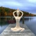 thumbnail image 5 of Chamoist Yoga Statues Home Decor Ornaments,Resin Meditation Lady Yoga Pose Figurine Table Decorative Decorations for Living Room Bedroom Office,Gift for Yoga Lover ,Amusing Garden Porch Ornaments,, 5 of 6