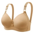 thumbnail image 1 of Bmisegm Soutien-Gorge pour Femmes avec Bretelles Réglables Design Sans Fil Style Dos Nu pour Confort et Tenue Toute la Journée Beige 44, 1 of 2