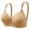 Beige, variant on Aura Lane Women’s Plus Size Push Up Adjustable Bra – Wirefree Seamless Thin Bra, Comfortable Everyday Concentrated Shape for Large Bust Black 36