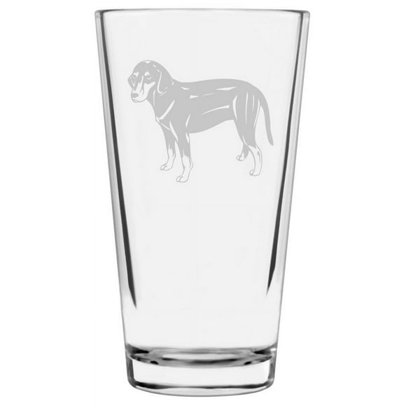 Montenegrin Mountain Hound Dog Themed Etched All Purpose 16oz Pint Glass