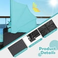 thumbnail image 4 of Pemberly Row Lit de Jour en Rotin pour Patio avec Auvent Rétractable Turquoise, 4 of 8