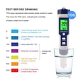 thumbnail image 4 of 5 in 1 TDS/EC/PH/Salinity/Temperature Meter Digital Water Quality Monitor Tester for Pools, Drinking Water, Aquariums ,Accurate - WHITE_PH EC TDS SALT TEMP, 4 of 7
