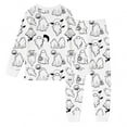 thumbnail image 2 of Huowey Toddler Girls Halloween Pajamas 2-Piece Pajamas Sleepwear Pjs Sets Long Sleeve Funny Jammies Print Comfort Nightwear,White,8-9 Years, 2 of 4