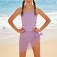 thumbnail image 7 of Gubotare Bathing Suit Teen Girls Girls 1 Piece Swimsuits Bathing Suits for Kids Cross Back Swimwear Beach Summer Swim Suits Size 15-16 (Light Purple,15-16 Years), 7 of 7