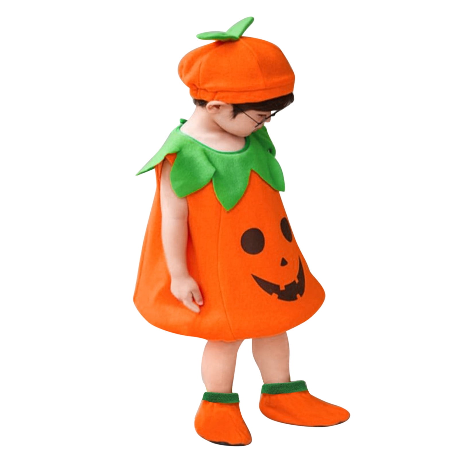 XIYNBAOK Fall Onesies Baby Girl Baby First Halloween Outfit Boy Newborn Long Sleeve Onesies Boy Toddler Boys Outfits Baby Boy Winter Clothes Boys, Orange 18-24 Months