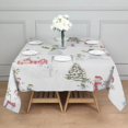 thumbnail image 3 of White Christmas Snowman Pattern Square Tablecloth,Waterproof Square Table Cover,Wipeable Spillproof Washable Table Cover for Home Kitchen Party Decor 42"X42"(107x107cm), 3 of 6