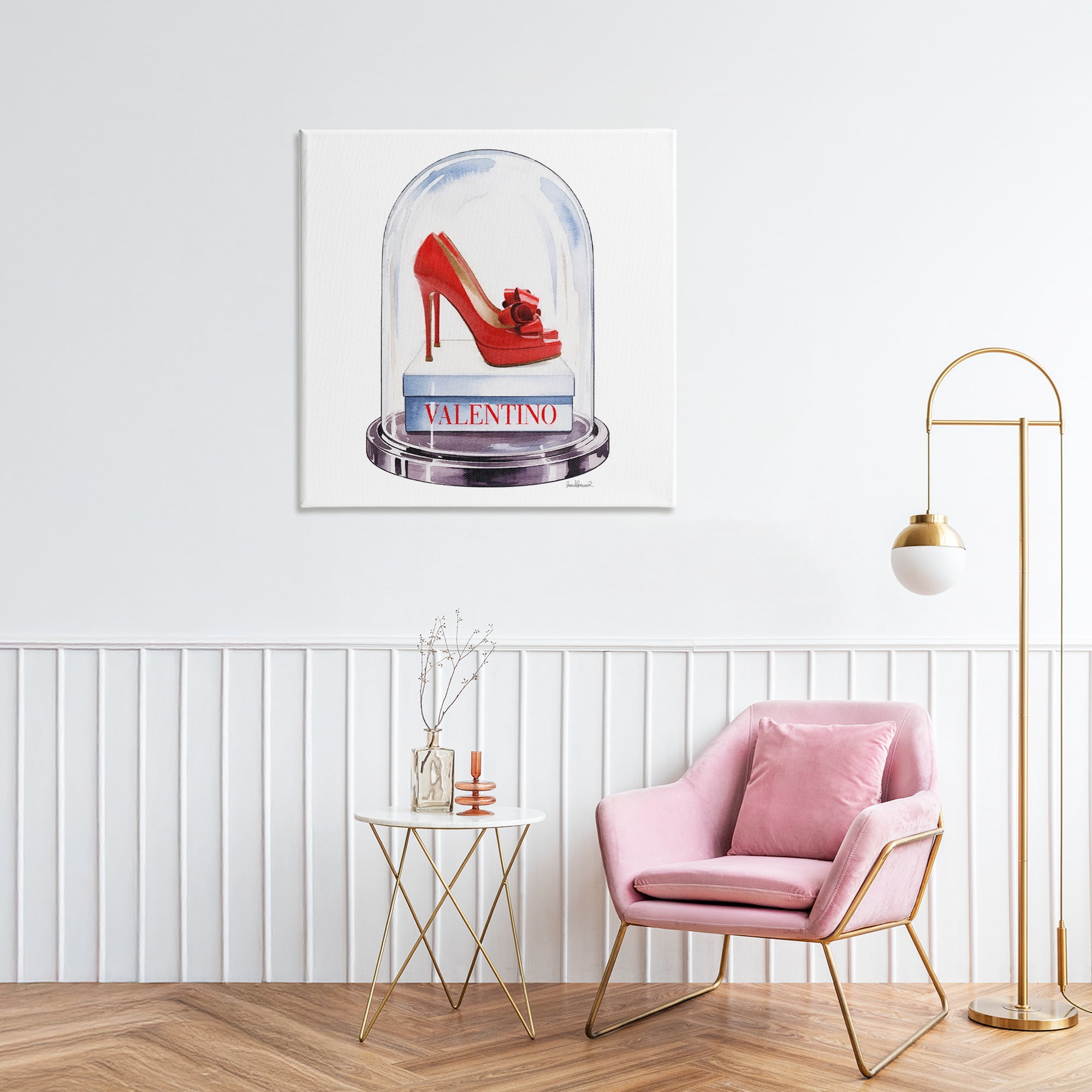 Stupell Industries Red Heels in Bell Jar Canvas Wall Art, design by Amanda Greenwood