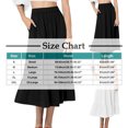thumbnail image 3 of Loopsun Womens Summer Skirts, Women's Summer Casual Fashion Solid Color Fold Pocket Elastic Waist Skirt Black M, 3 of 5