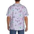 thumbnail image 3 of Kdxio Men'S Hawaiian Shirt For Men Short Sleeve Shirt Purple Butterfly Summer Casual Holiday Beach Button Down T-Shirts, 3 of 5