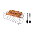 thumbnail image 2 of Rack for Ninja Dual , 2-Piece Rack with 4 Skewers, Brush and Clips, for Double Basket Air Fryers, 2 of 6