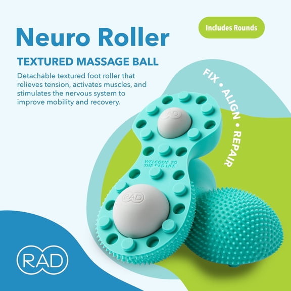 RAD Neuro Roller –  Spiky Therapy Tool for Muscle Relief foot Roller - Textured Massage Ball for Myofascial Release
