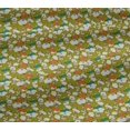 thumbnail image 5 of oneOone Viscose Jersey Lime Green Fabric Cloud & Bird Cartoon Quilting Supplies Print Sewing Fabric By The Yard 60 Inch Wide, 5 of 5
