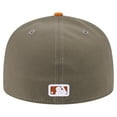 thumbnail image 4 of Men's New Era Olive/Orange Los Angeles Dodgers Two-Tone Color Pack A-Frame 59FIFTY Fitted Hat, 4 of 5