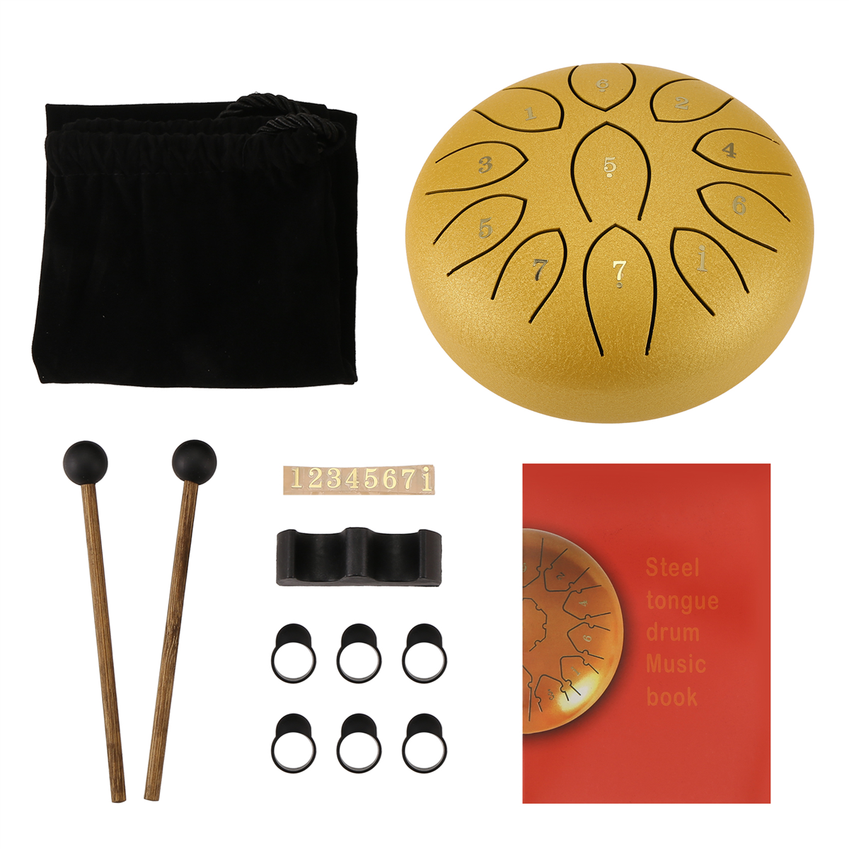 Rain Drum for Outside 6 Inches 11 Tones Steel Tongue Drum Rain Chime Outdoor Rain Chime Musical Instrument