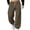 Army Green, variant on Men Elastic Drawstring Side Rivet Jogger Pants Quick Dry Stretch Woven Loose Baggy Fit Outdoor Hiking Travel Casual Trousers Black XL